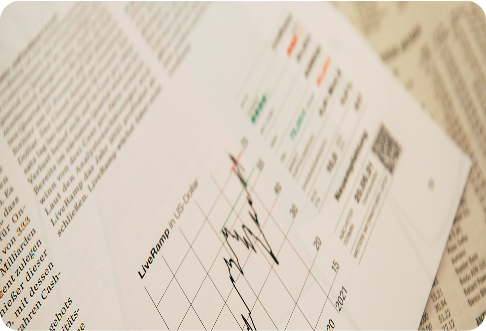 Financial reports and condo association budget documents showing charts, graphs, and financial data for community management